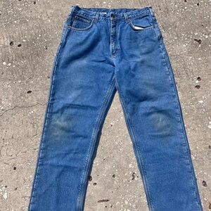 Carhartt blanket lined 36x34 relaxed fit vintage fade jeans